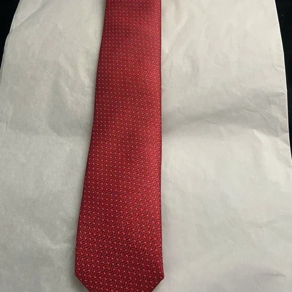 Brioni Italy Red & Blue Silk Tie 3 wide X 60 long